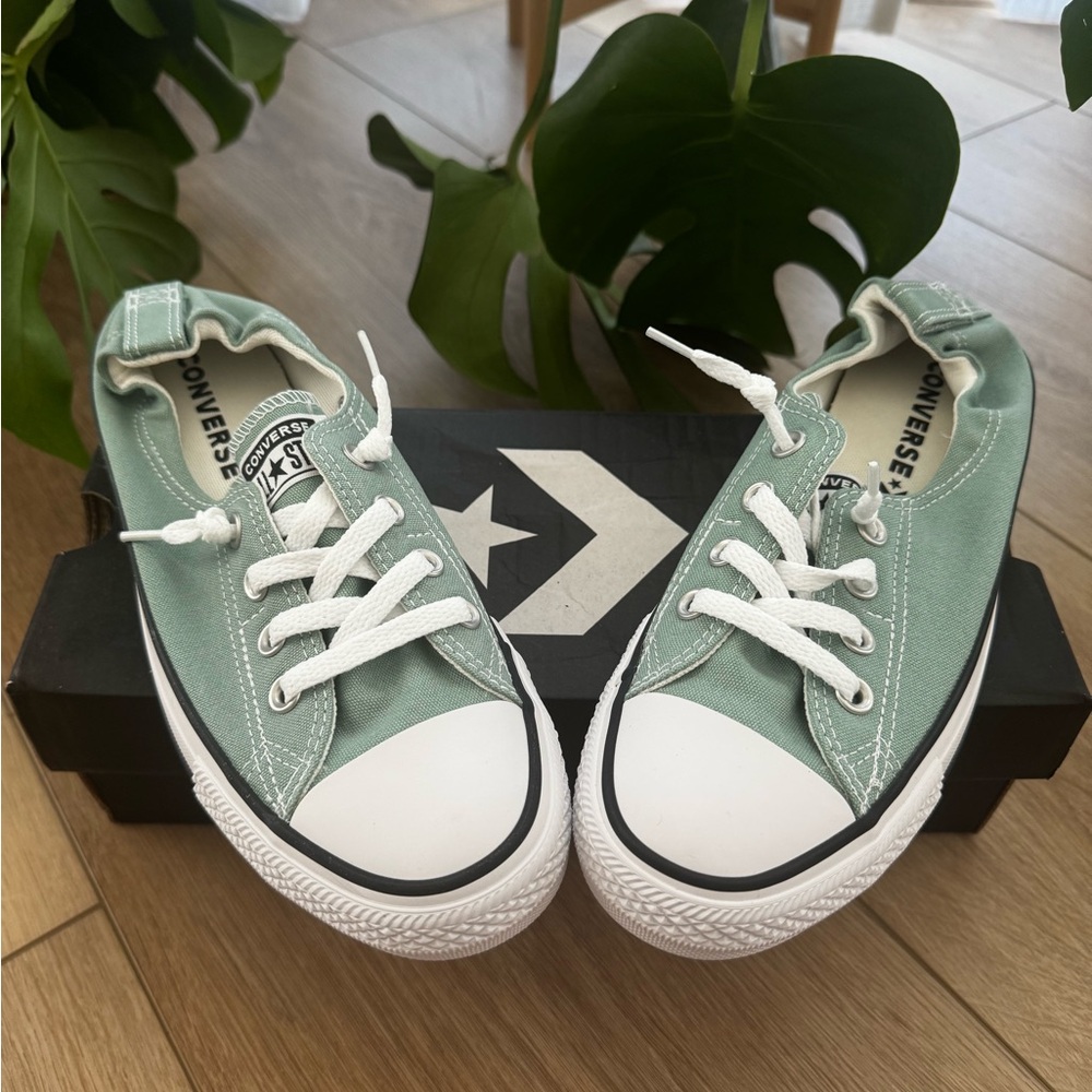 Converse Sage Green Canvas Sneakers - Picture 4 of 5